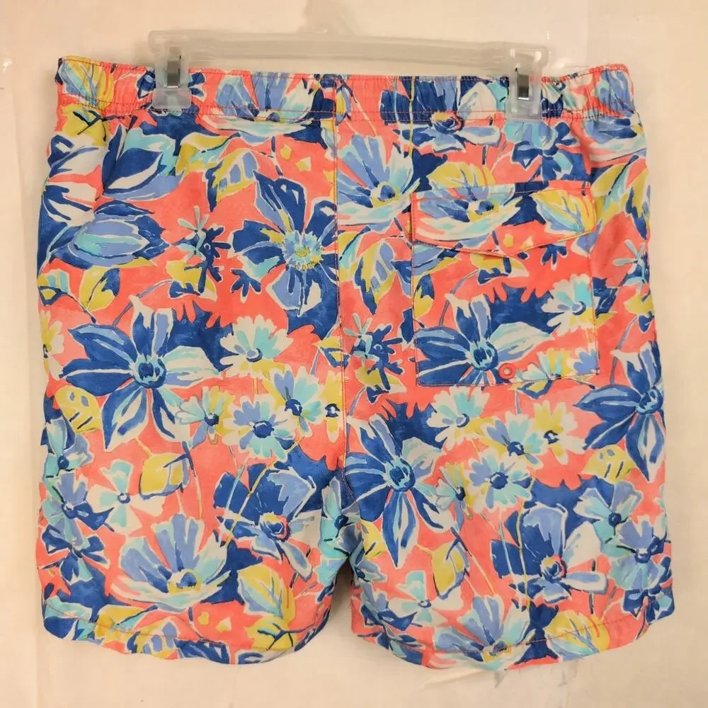 Tommy Bahama Relax blue floral swim trunks Size Small Beachy Tropical Vacation